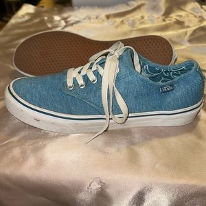 EUC Lace Up Vans Women's Size 7.5 Jean Blue style